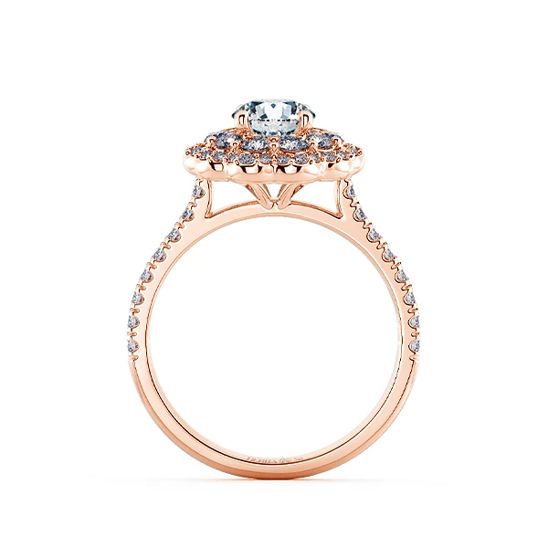 Floral Double Halo Engagement Ring NCH2304 5